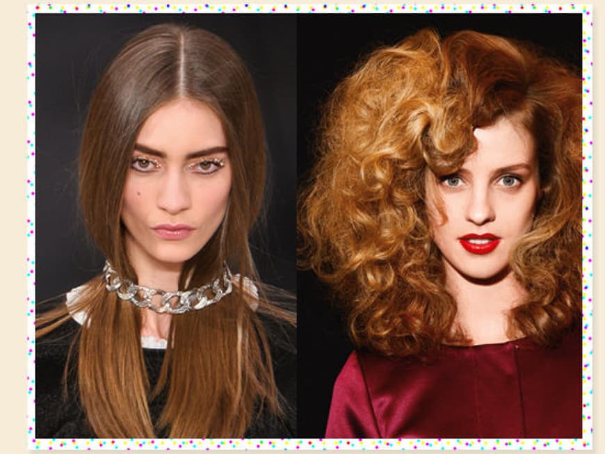 Glatte vs. lockige Haare Glatte vs. lockige Haare
