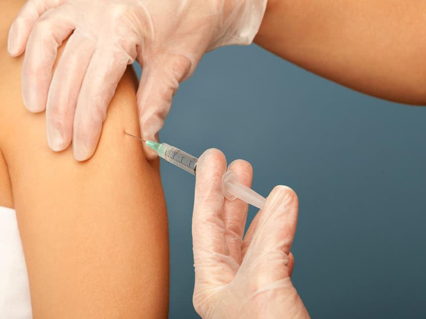 Injezierung der Hormonspritze Hormonspritze
