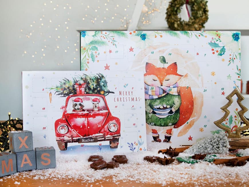 Xucker Adventskalender mit zuckerfreier Schokolade