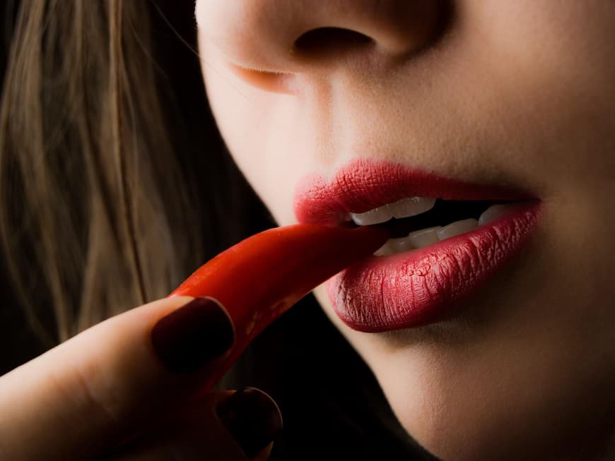 Lippen und Chilli
