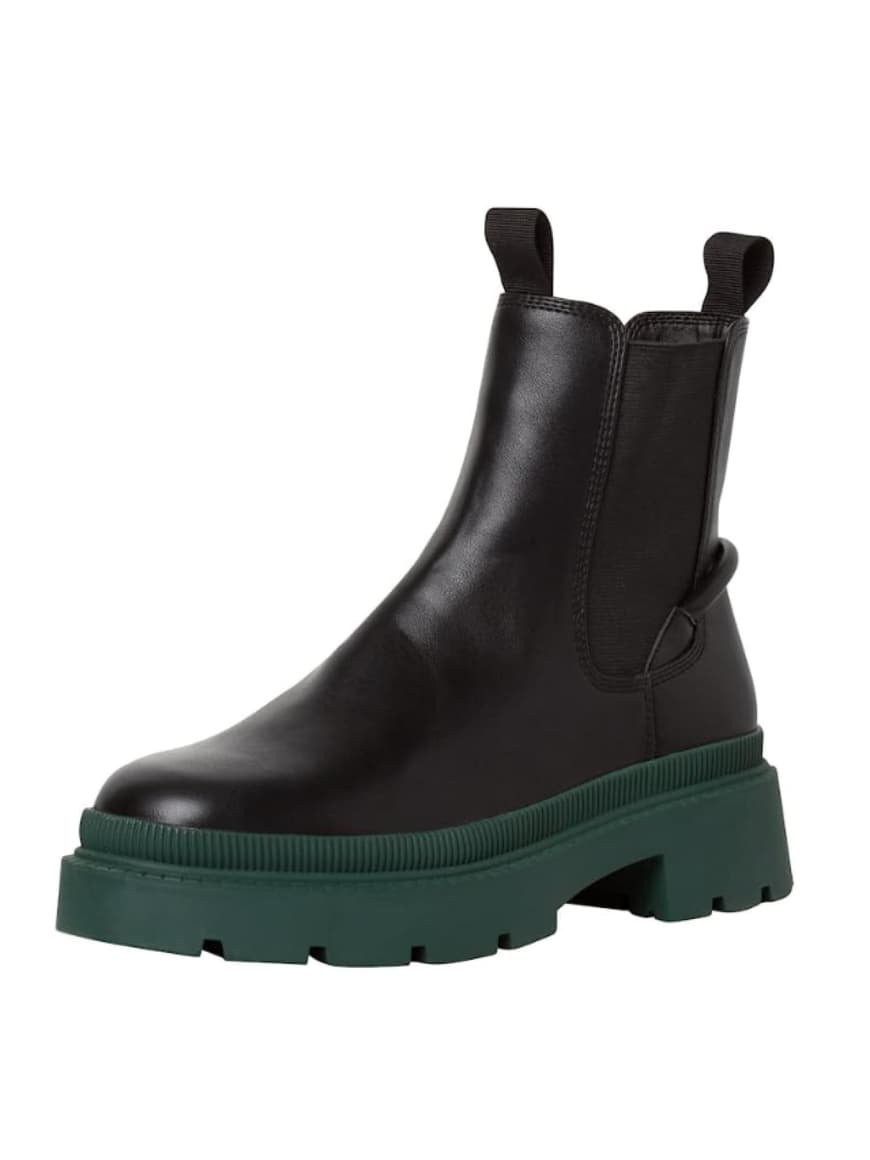 Chelsea Boots Mit Farbiger Sohle